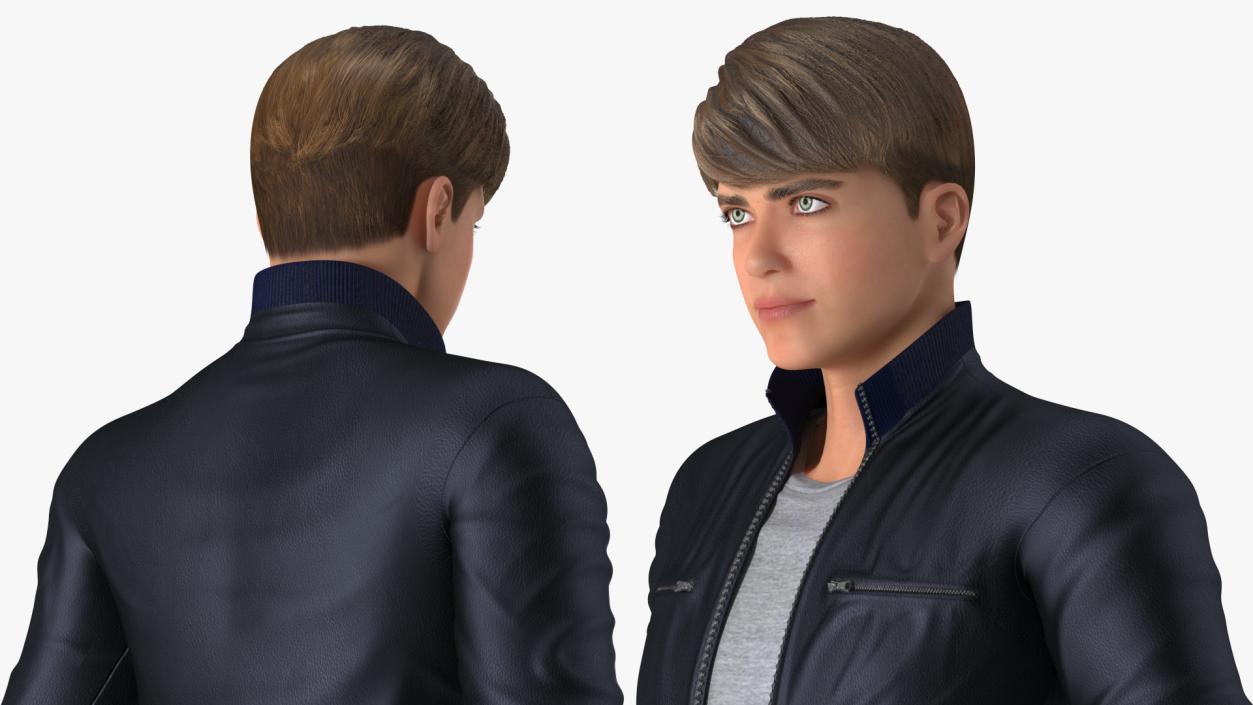 3D model Teenage Boy Street Clothes Standing Pose