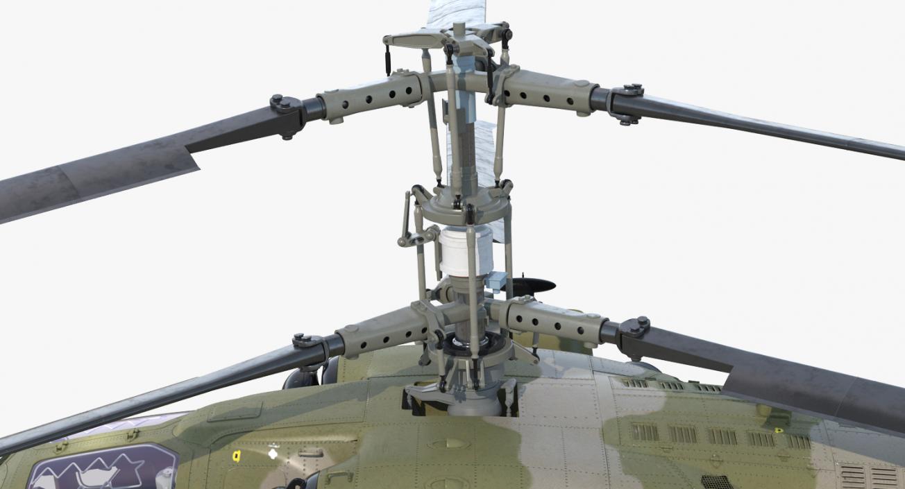 3D model Kamov KA52 Black Shark Attack Helicopter Hokum A Rigged