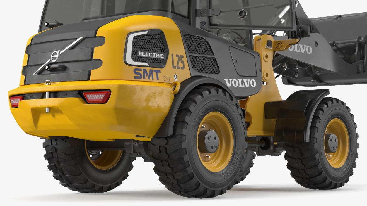 Volvo L25 Electric Loader with Bucket Rigged 3D model
