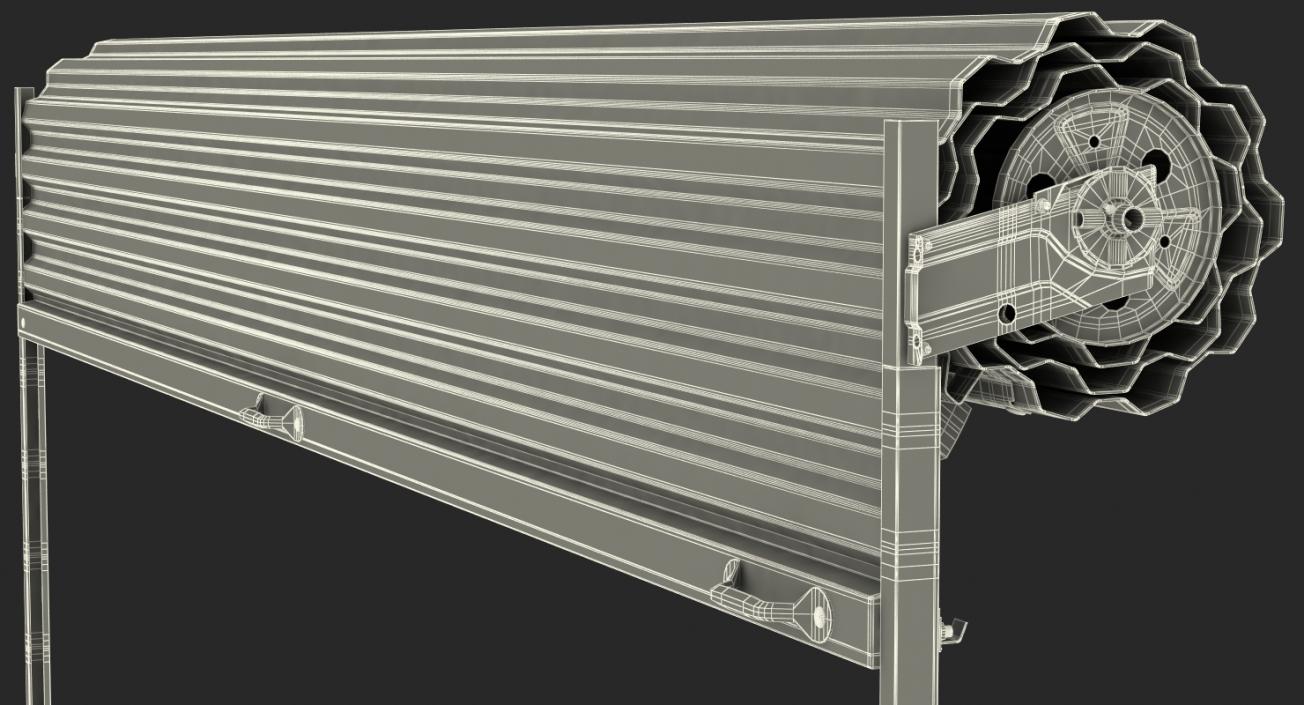 Commercial Rollup Gate Rigged 3D model