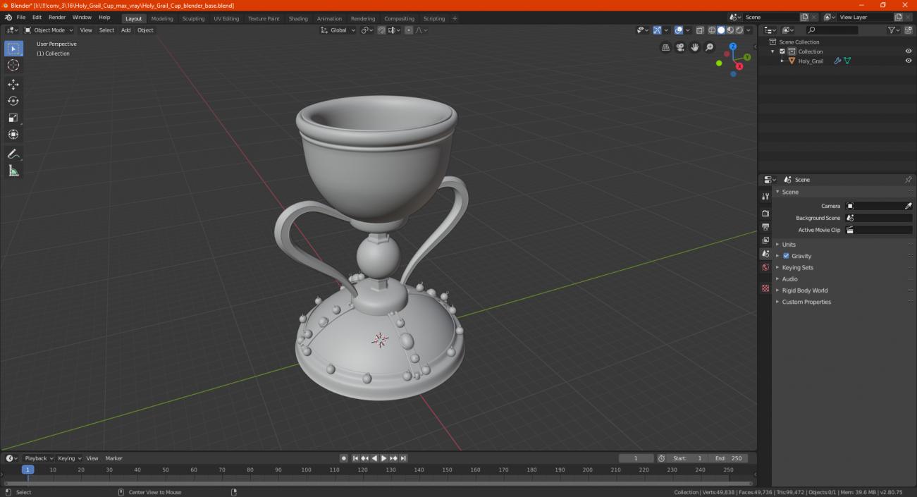 Holy Grail Cup 3D model