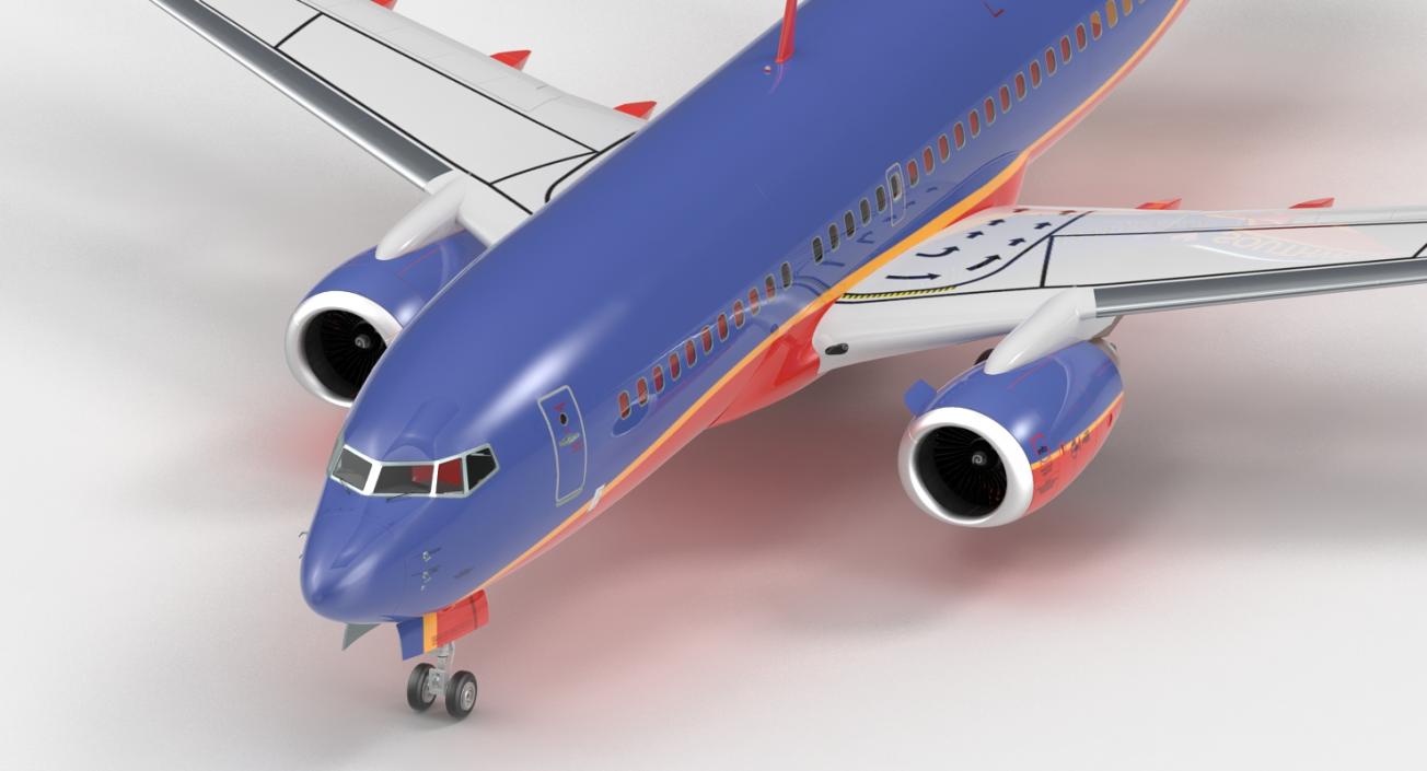 3D model Boeing 737-700 Southwest Airlines Rigged