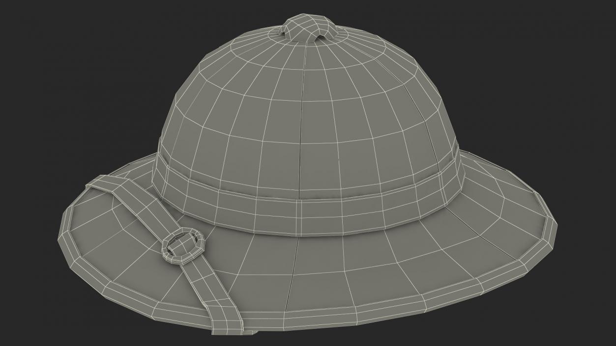 3D French Pith Helmet model