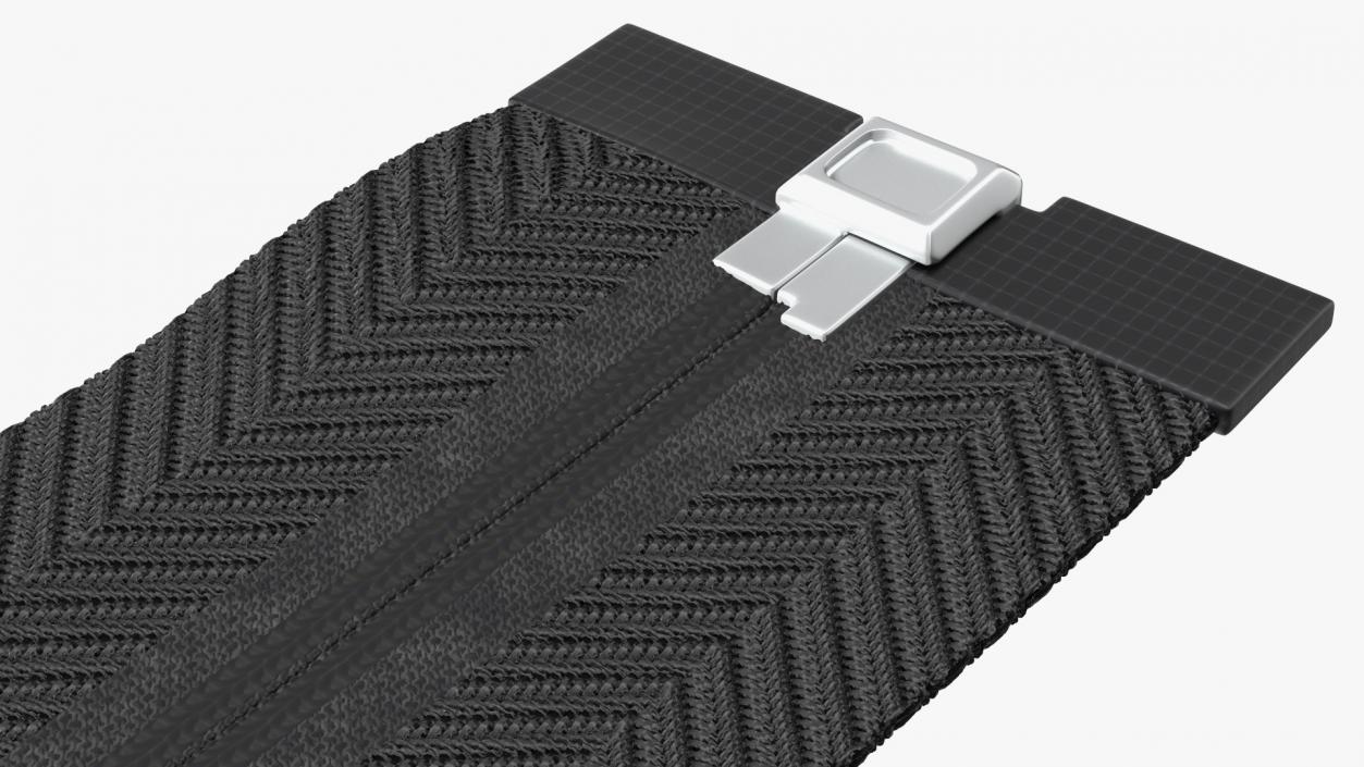 Open End Nylon Coil Zipper Black 3D