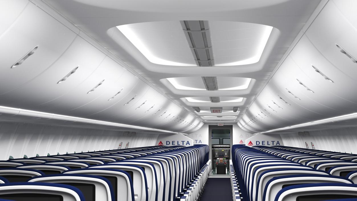 3D Boeing 737 900 ER Delta with Inflatable Evacuation Door Slide