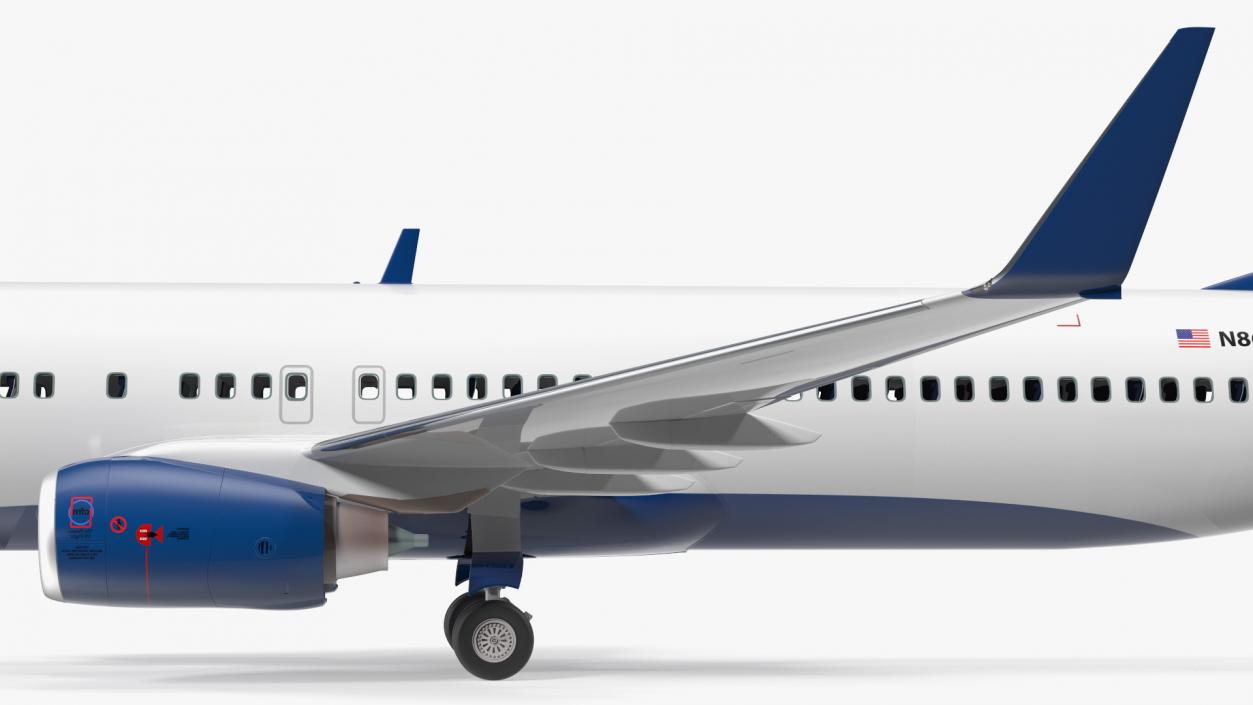3D Boeing 737 900 ER Delta with Inflatable Evacuation Door Slide