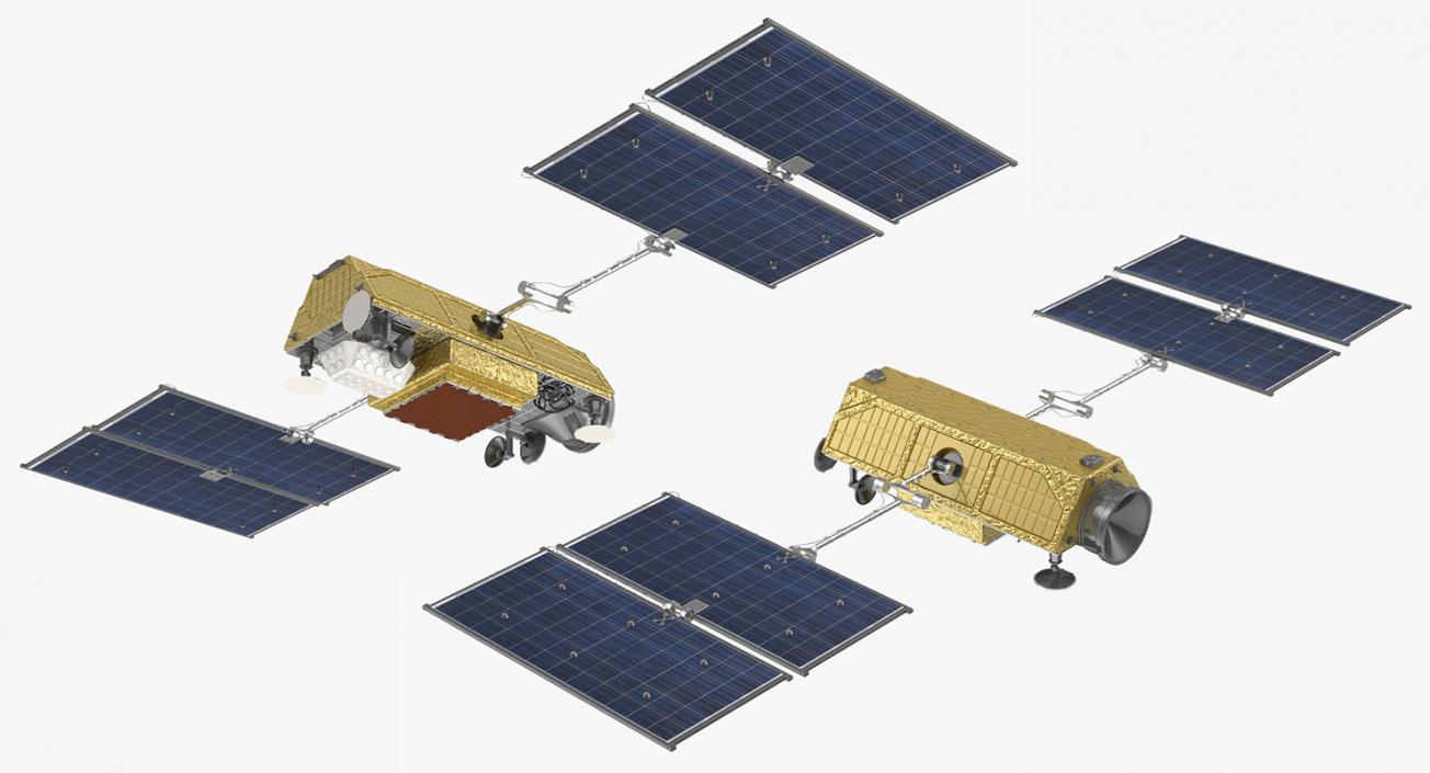3D Communications Satellite Rigged