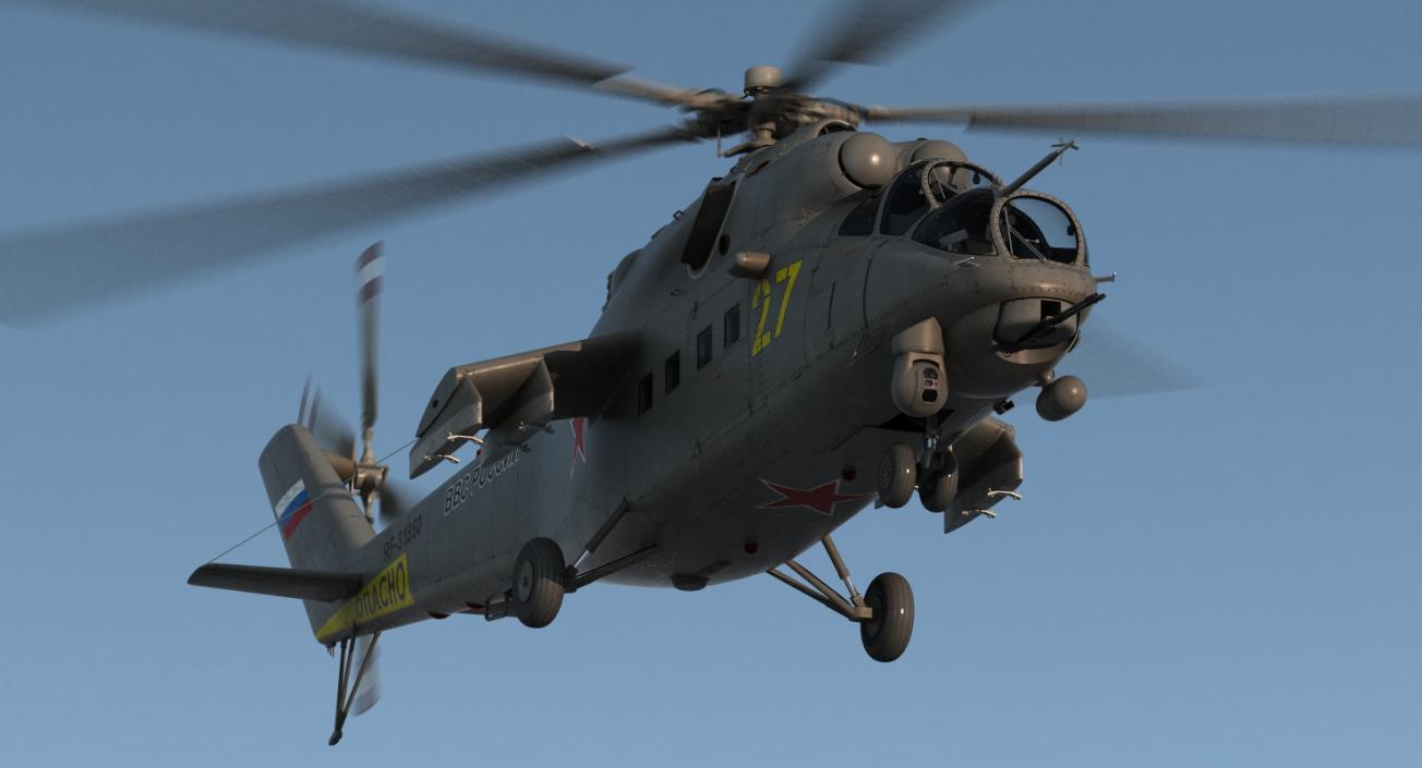 3D model Russian Helicopter Mi-35M Hind