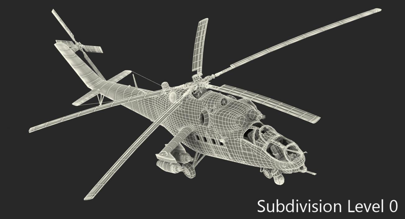 3D model Russian Helicopter Mi-35M Hind