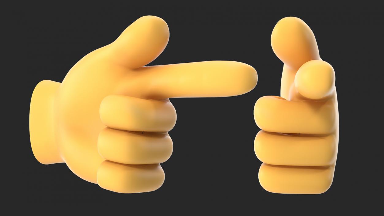 Backhand Index Pointing Left Emoji 3D model