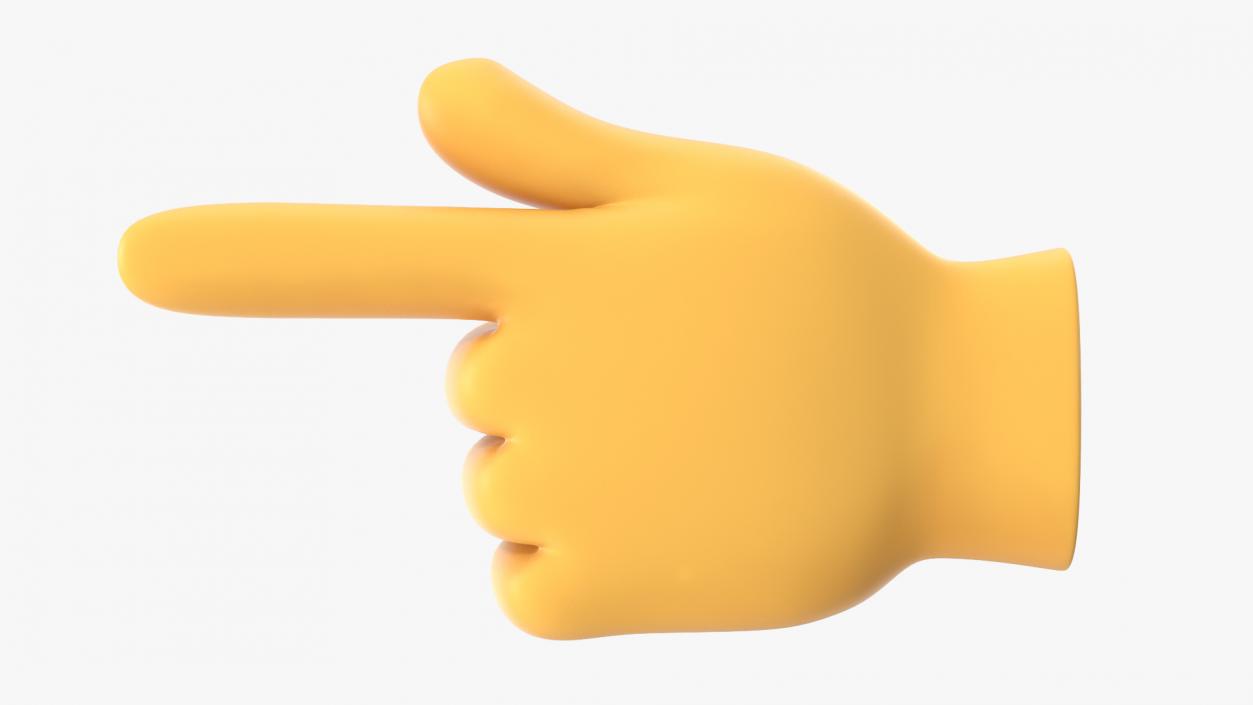 Backhand Index Pointing Left Emoji 3D model