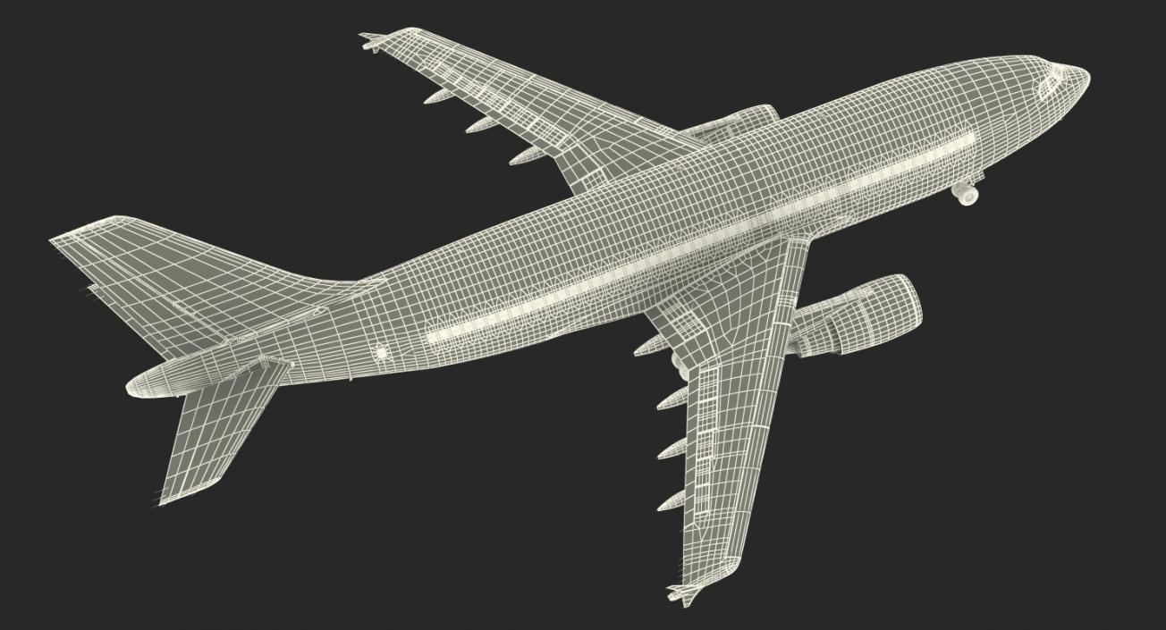 3D Airbus A310-300 FedEx Rigged model