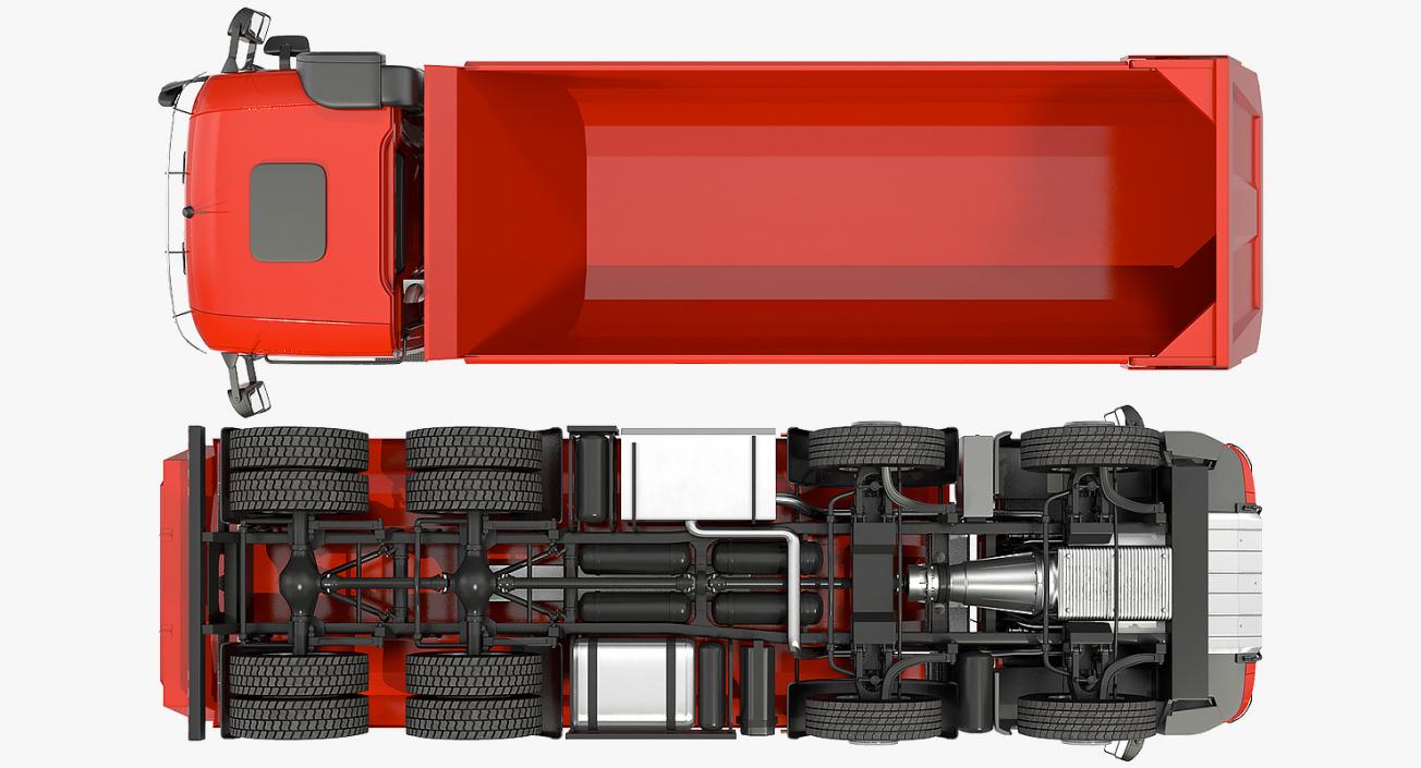 3D model Heavy Utility Dump Truck 8X8 Rigged
