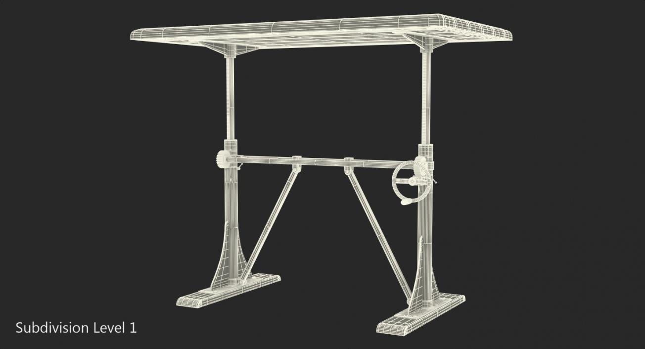 3D Crank Sit-Stand Desk Black