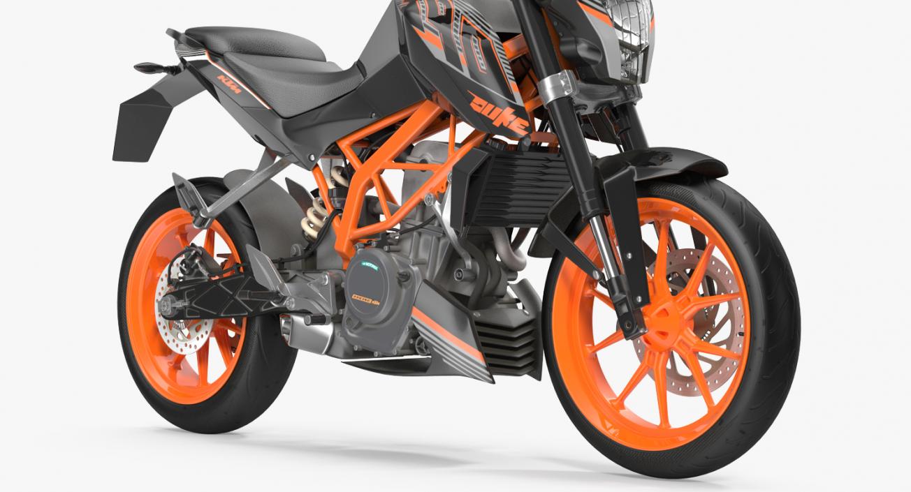 3D Motorcycle KTM Duke 390 2016 model