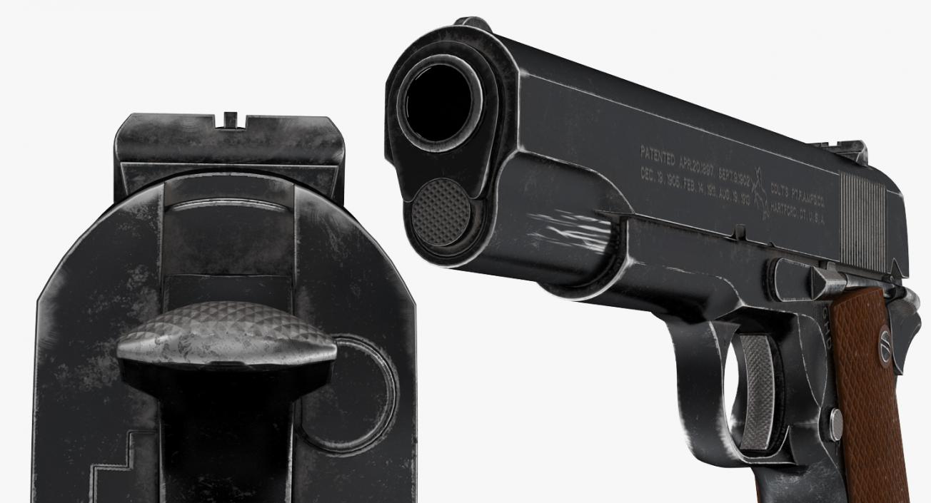 3D Colt M1911 Special Combat Pistol Black model