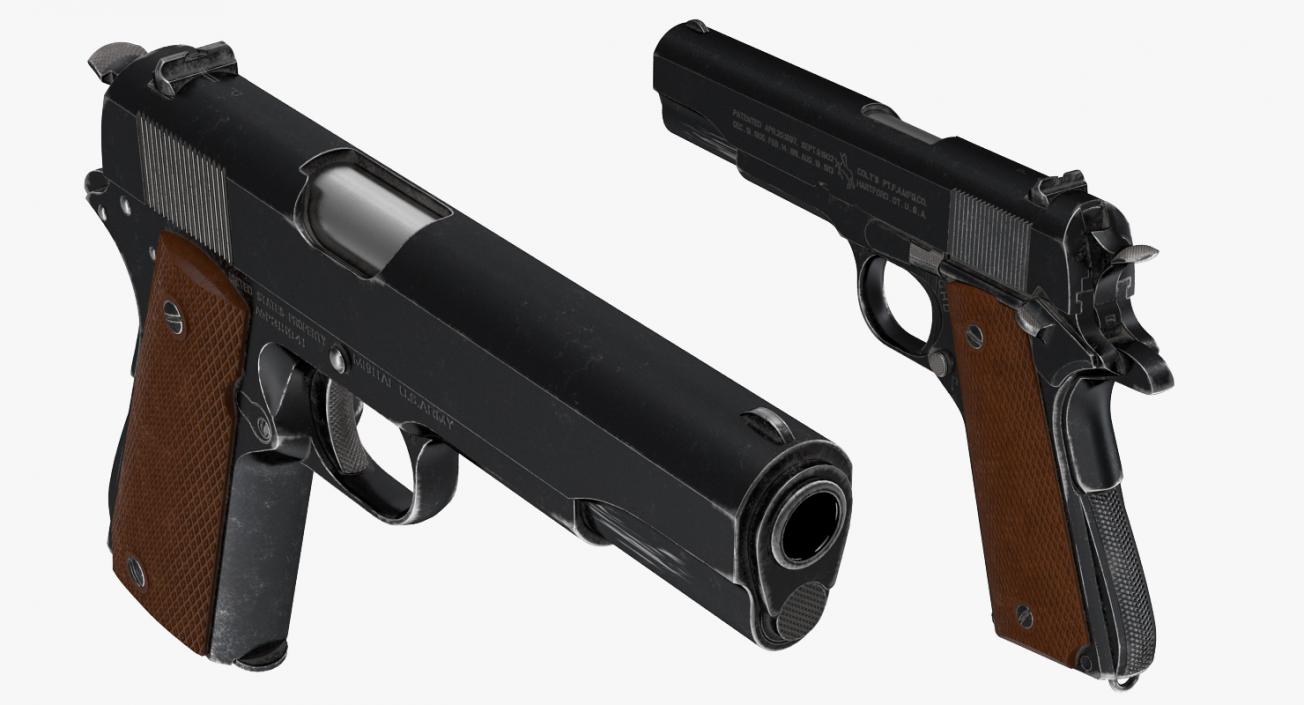 3D Colt M1911 Special Combat Pistol Black model