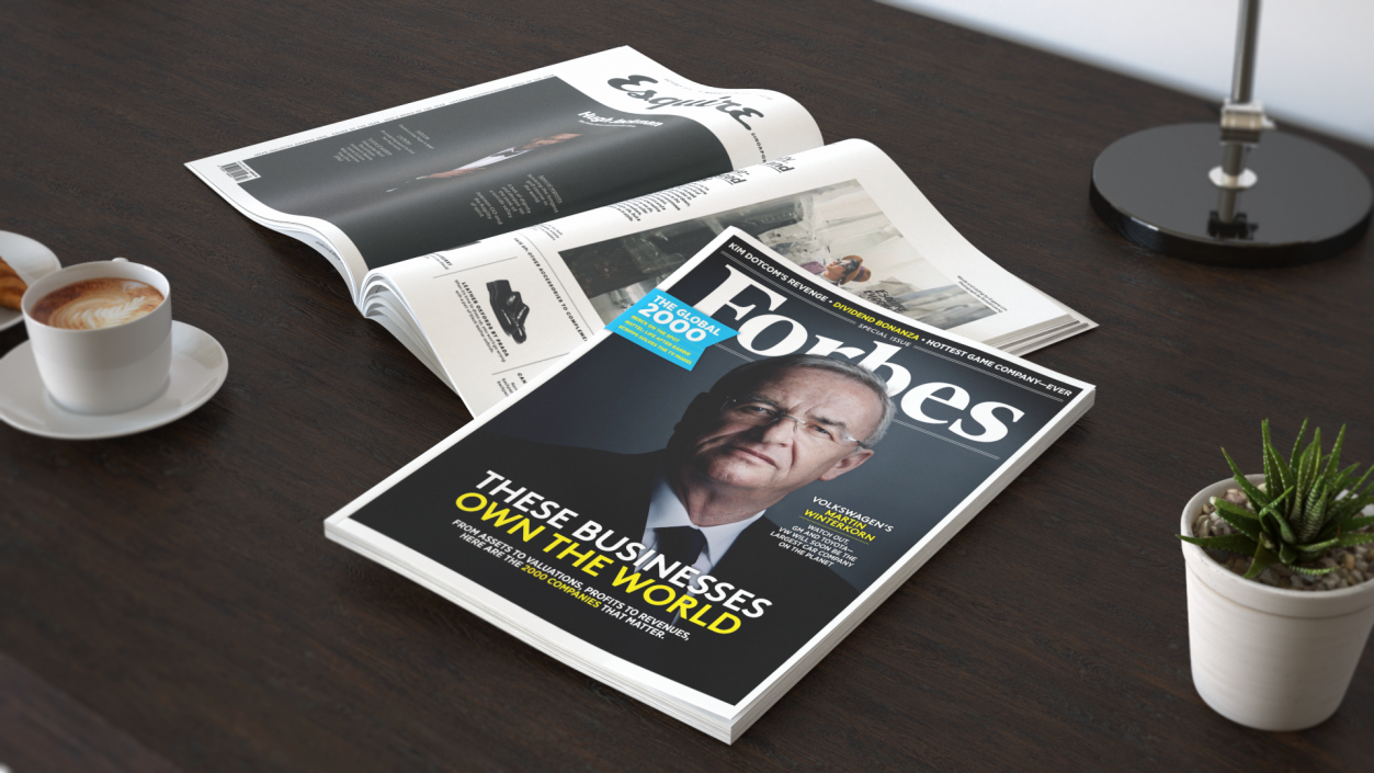 3D Esquire and Forbes Magazines model