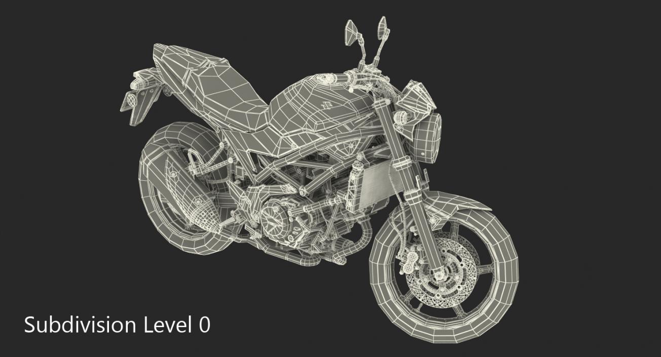 Street Motorcycle Suzuki SV650 Rigged 3D