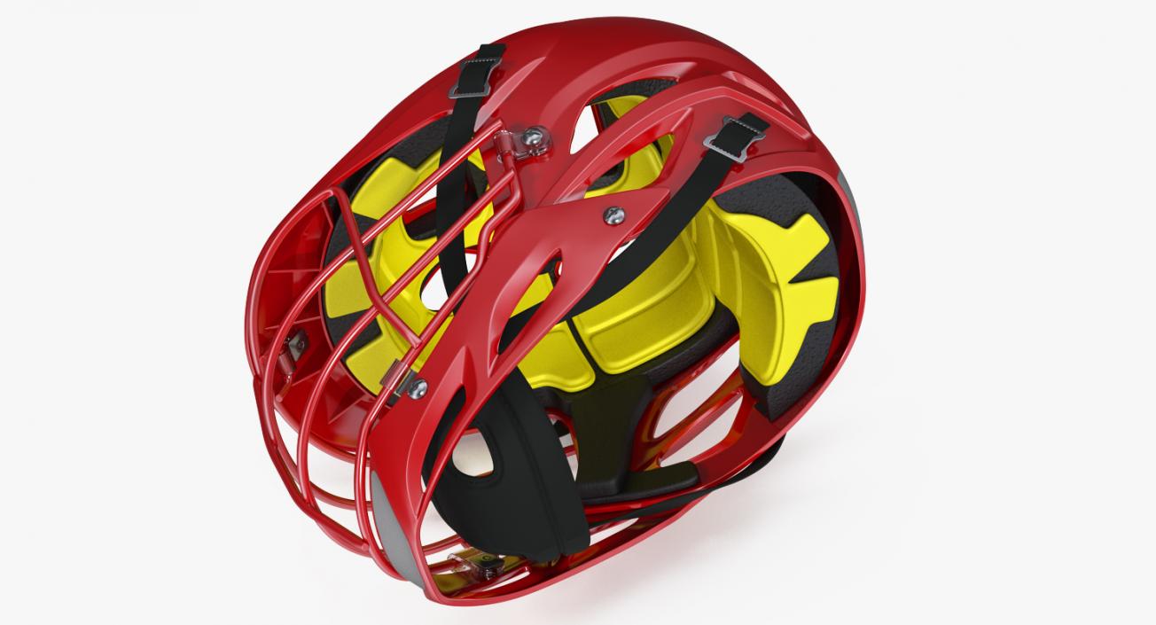 Red Lacrosse Helmet Generic 3D