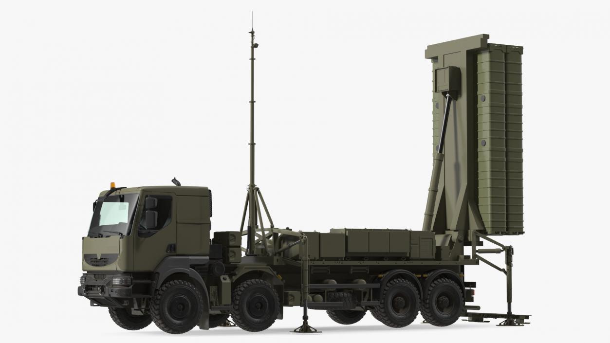 3D Mobile Medium Range Air Defense Missile System Rigged model