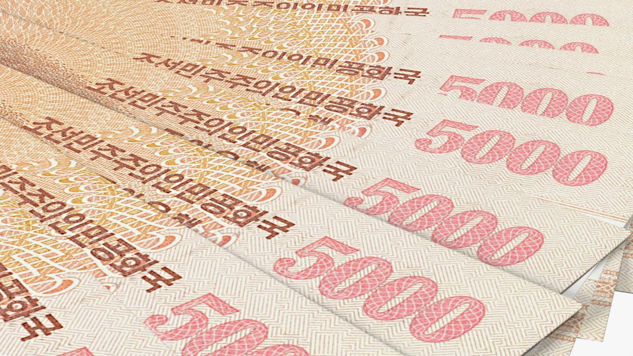 Fan of North Korea 5000 Won 2013 Banknotes 3D