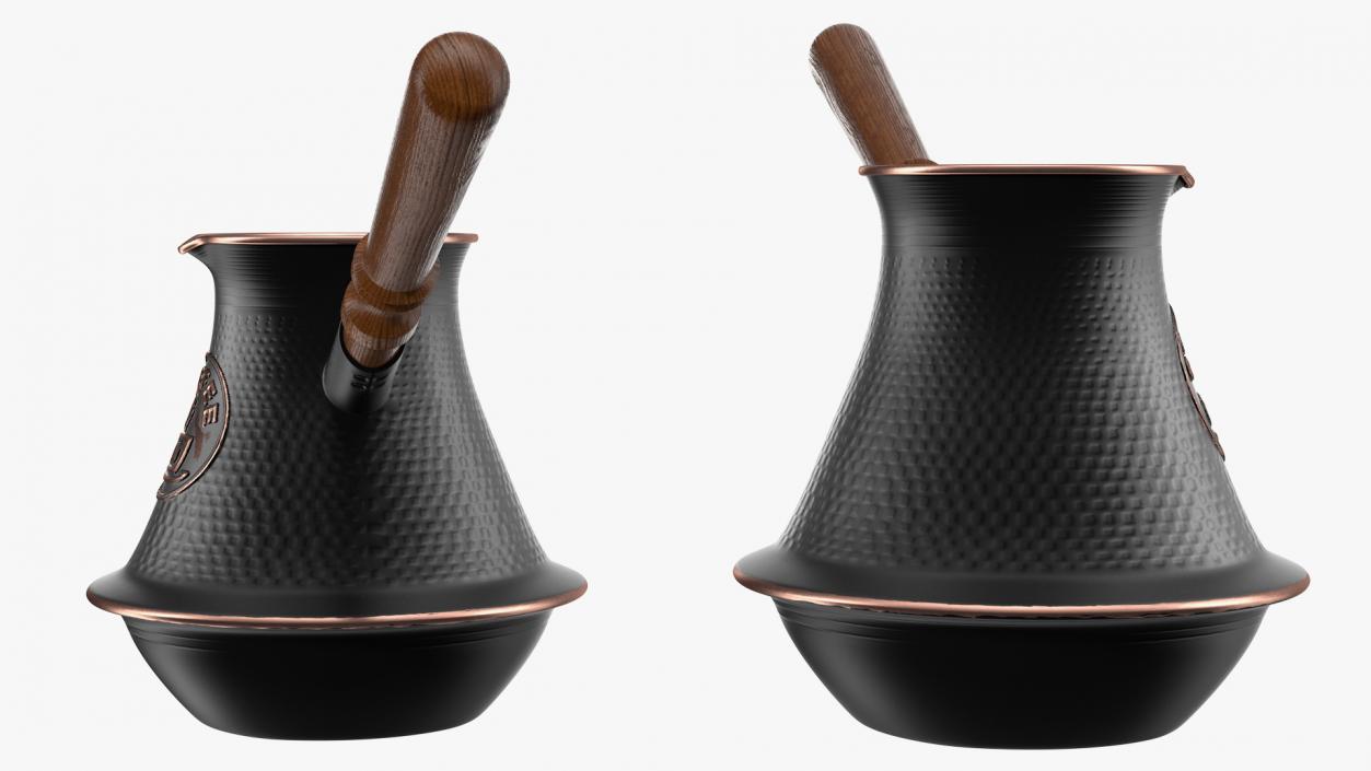 Black Turkish Coffee Pot 3D model