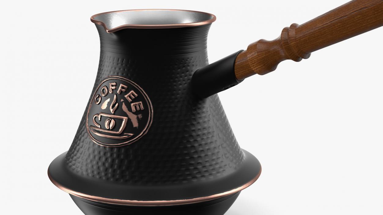 Black Turkish Coffee Pot 3D model
