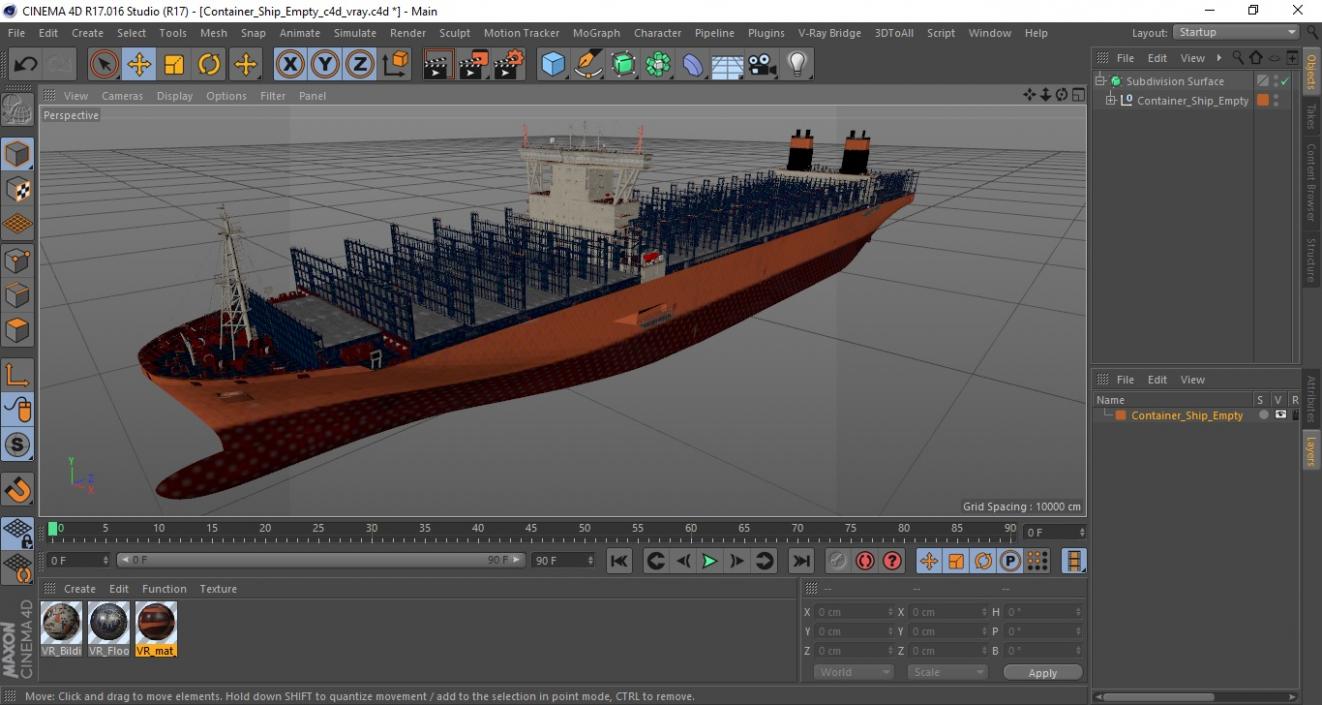 3D model Container Ship Empty