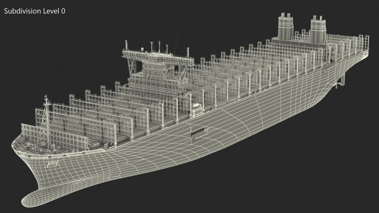 3D model Container Ship Empty