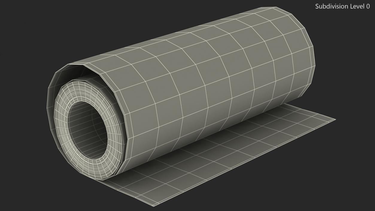 Eco Kraft Wrapping Paper Roll 3D model