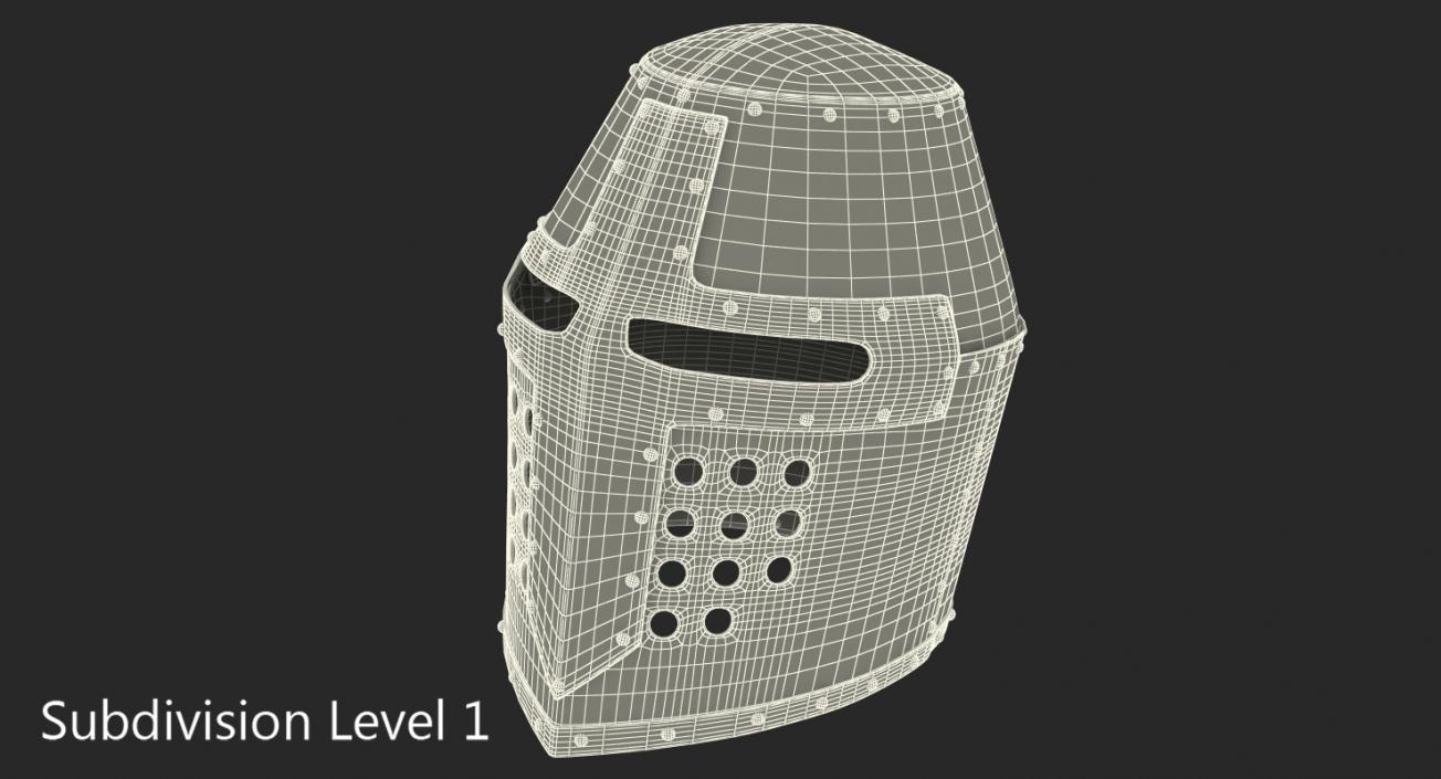 3D model Topfhelm Helmet