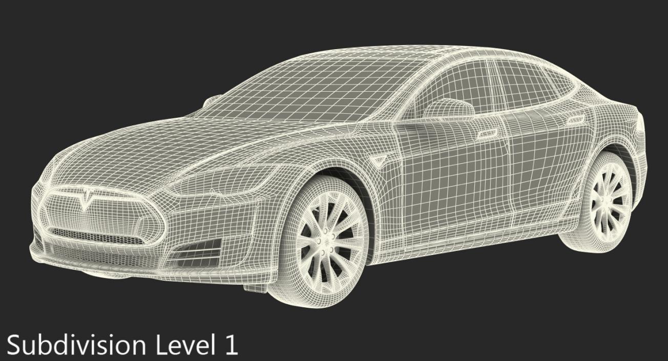 3D model Tesla Model S 100D 2015 Rigged