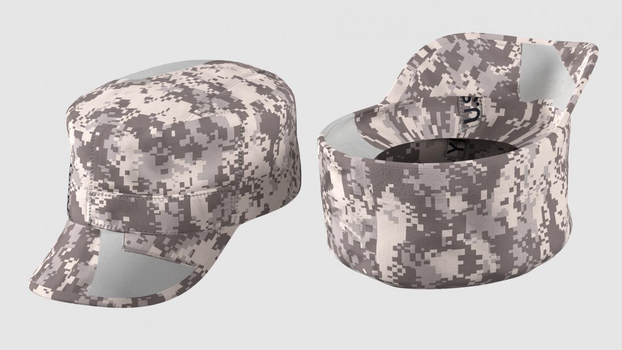 Black Female Soldier Military ACU Fur Rigged 3D model