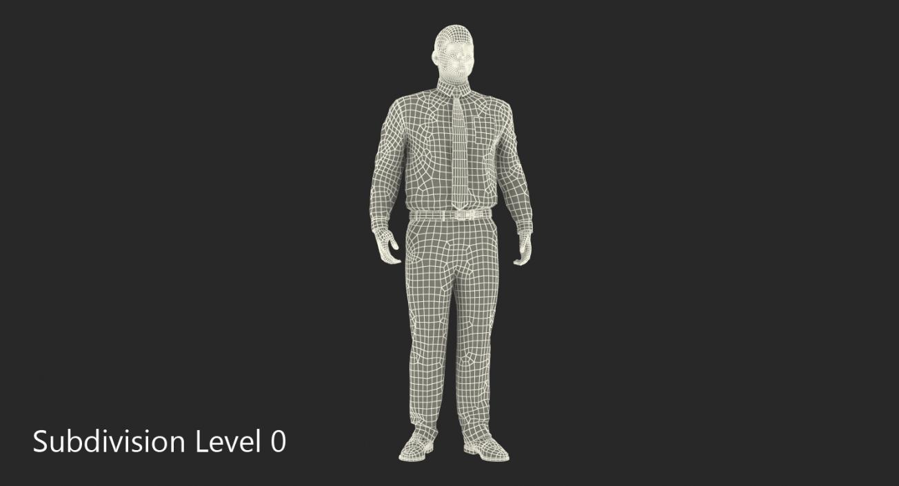 Office Worker Standing Pose 3D