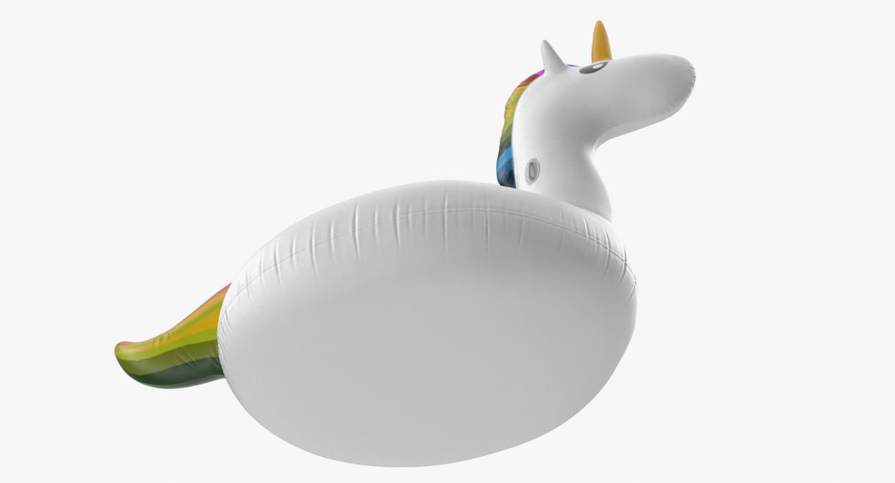 3D Inflatable Party Tube Swimming Unicorn model