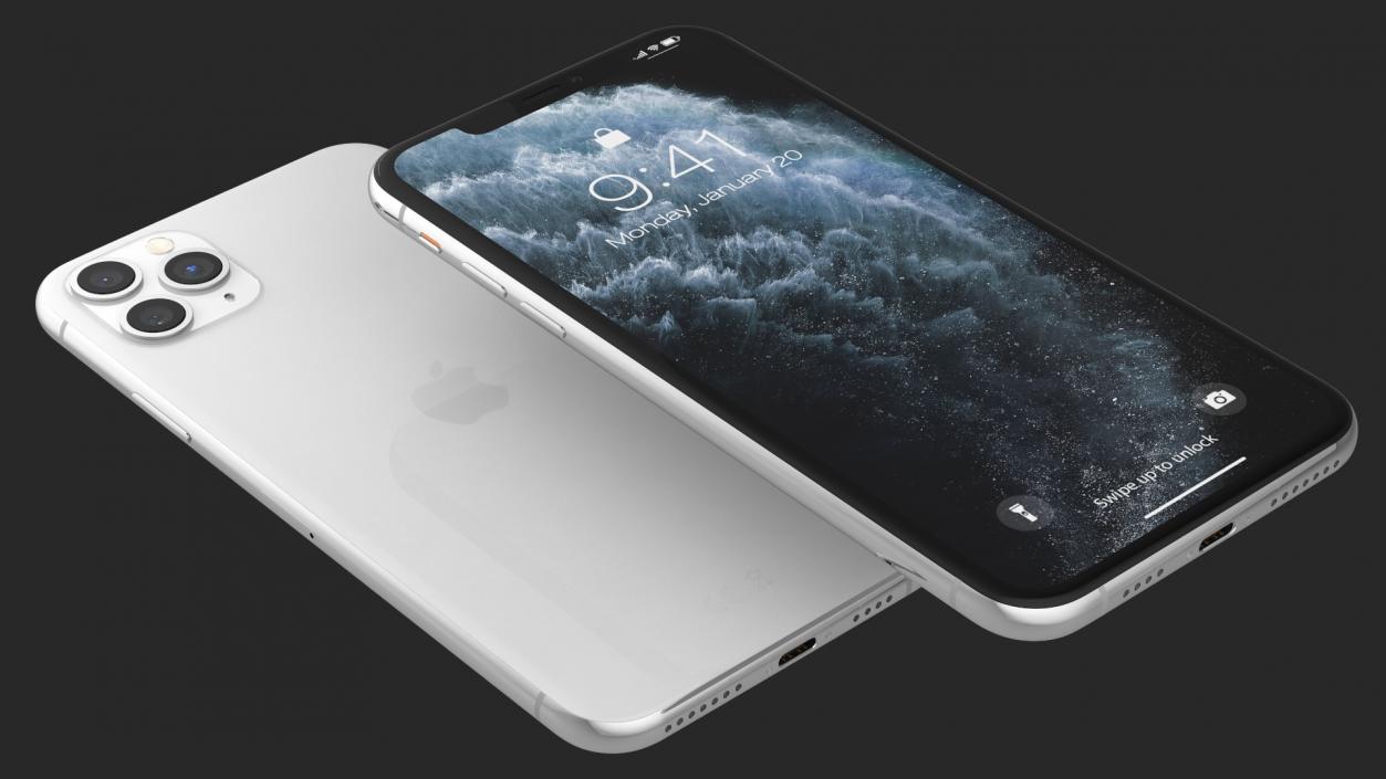 iPhone 11 Pro Max Silver 3D model