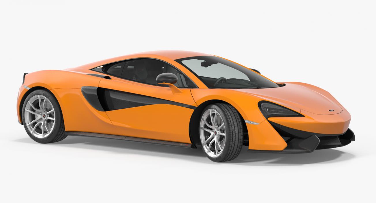 Sport Car McLaren 570S Rigged 3D model