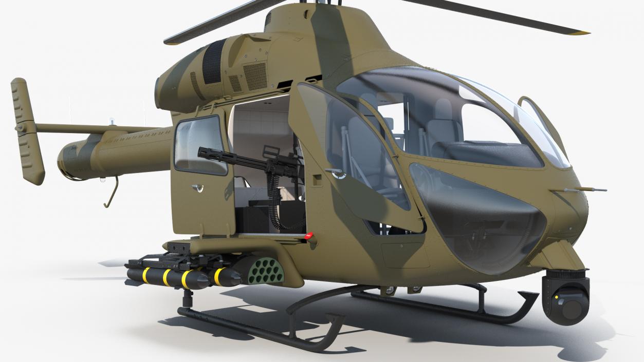 Attack Helicopter Rigged 3D model