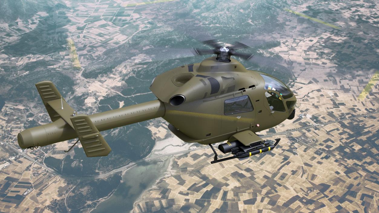 Attack Helicopter Rigged 3D model