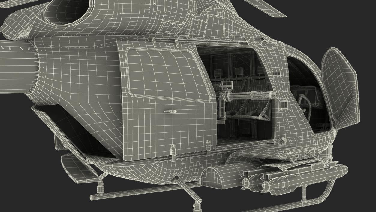 3D Attack Helicopter Rigged for Maya model