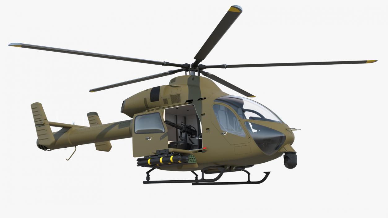 3D Attack Helicopter Rigged for Cinema 4D model