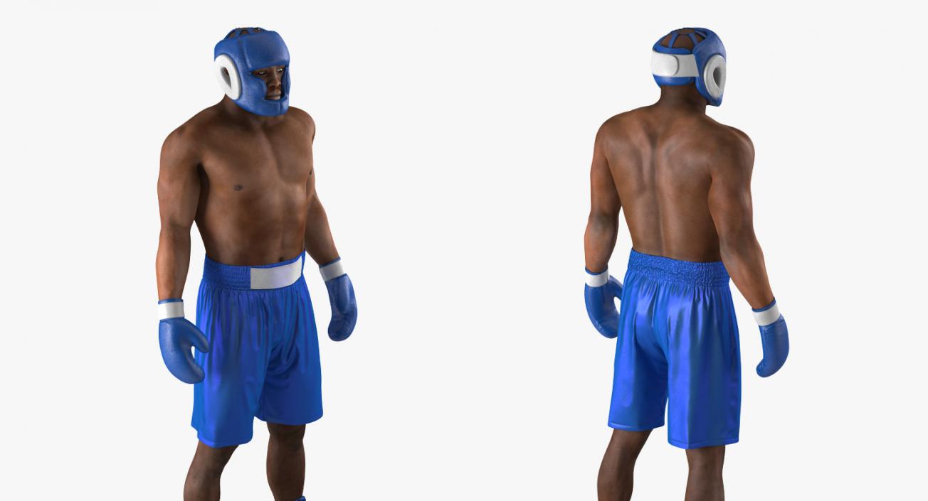 African American Boxer Rigged 3D model