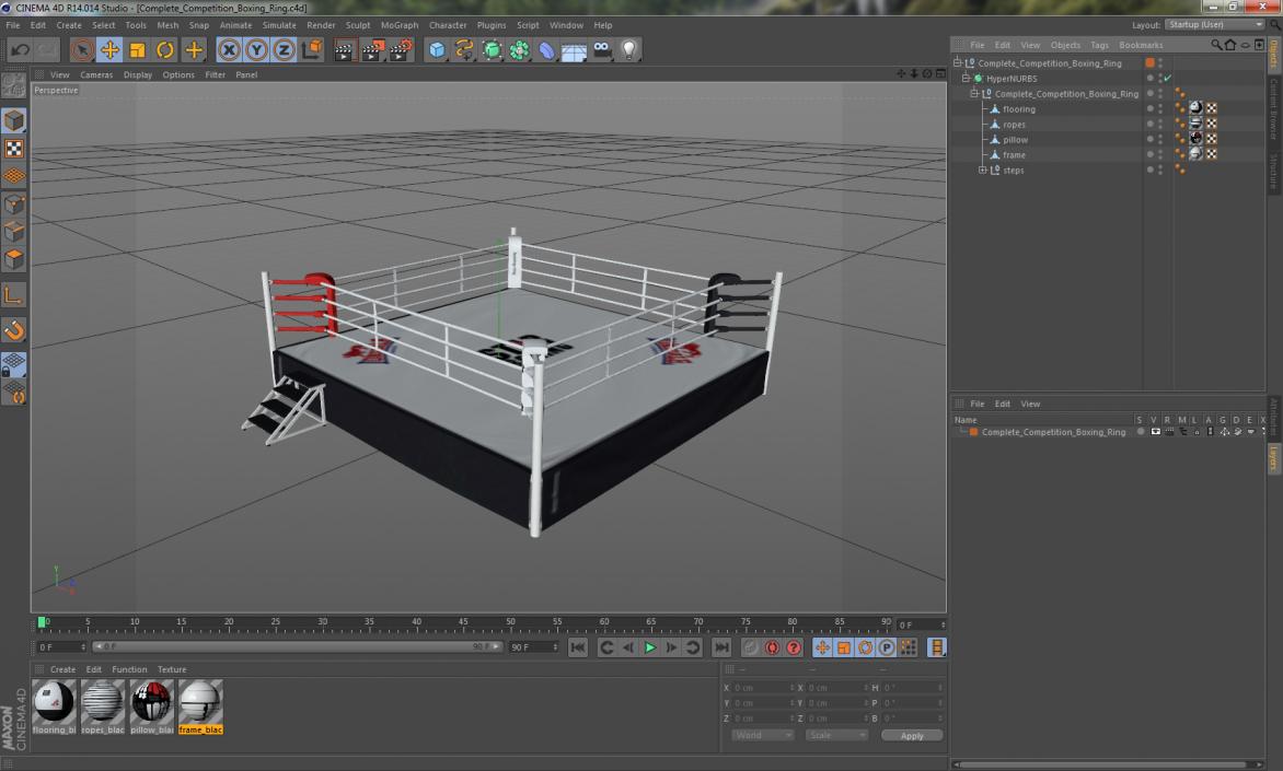 Complete Competition Boxing Ring 3D