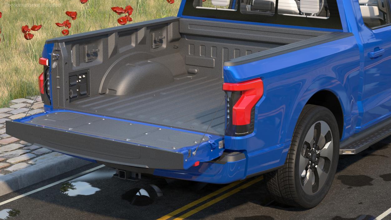 Electric Pickup Truck Rigged1 3D model