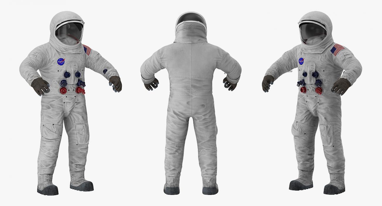Spacesuit A7L with Manned Maneuvering Unit 3D
