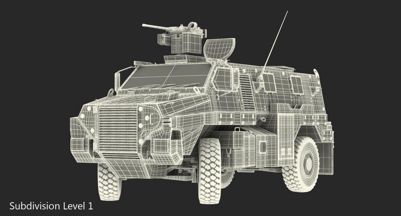 Bushmaster Protected Infantry Vehicle Rigged 3D model
