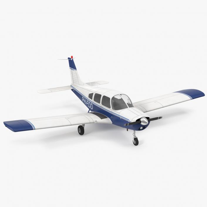 Light Aircraft Piper PA 28-161 Cherokee 3D model