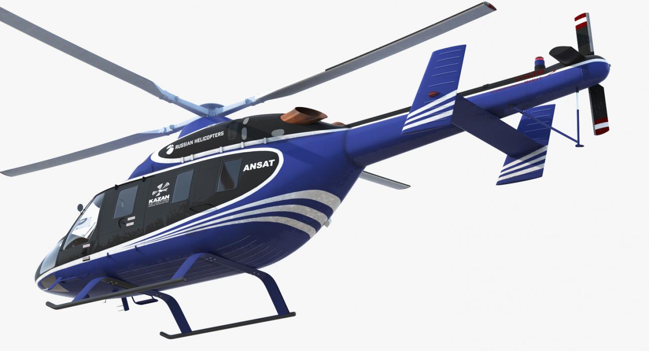 3D Light Helicopter Kazan Ansat model