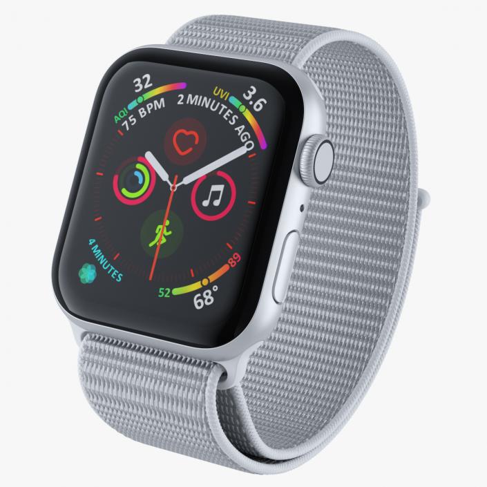 White Apple Watch with Seashell Sport Loop 3D